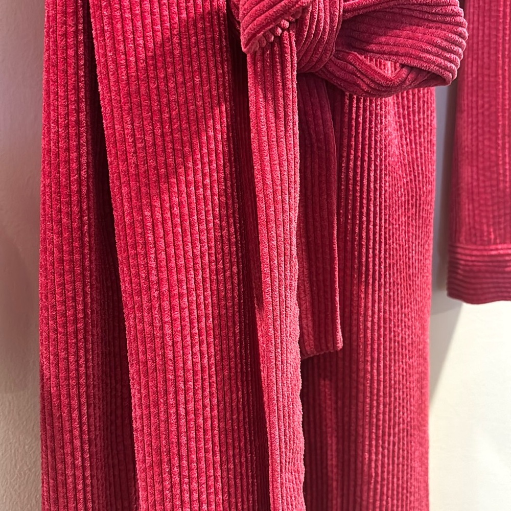 Pink Corduroy Belted Jumpsuit - Picture 5 of 7